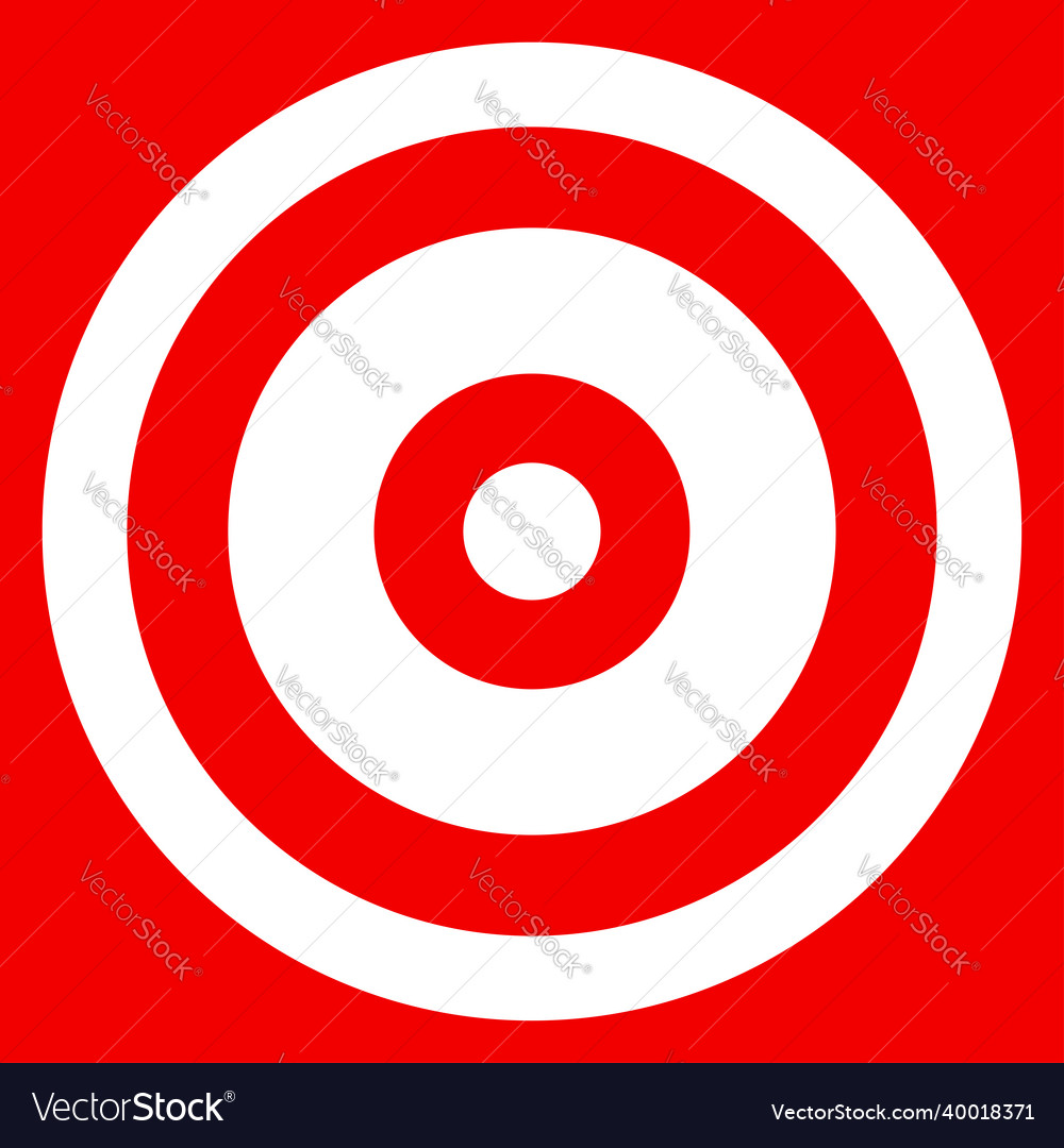 Red target bulls eye icon