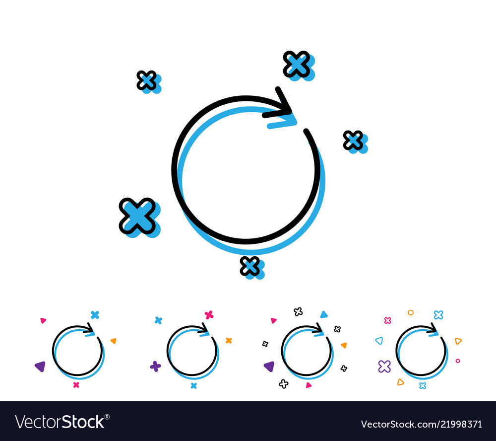 Refresh line icon rotation arrow sign