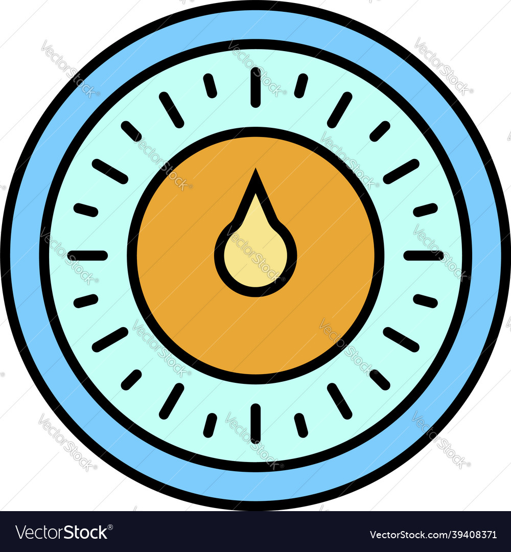 Round Retro Timer Icon Color Outline Royalty Free Vector Round Retro Timer Icon Color Outline Royalty Free Vector