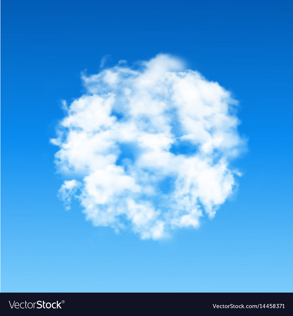 Round shape made of clouds Royalty Free Vector Image