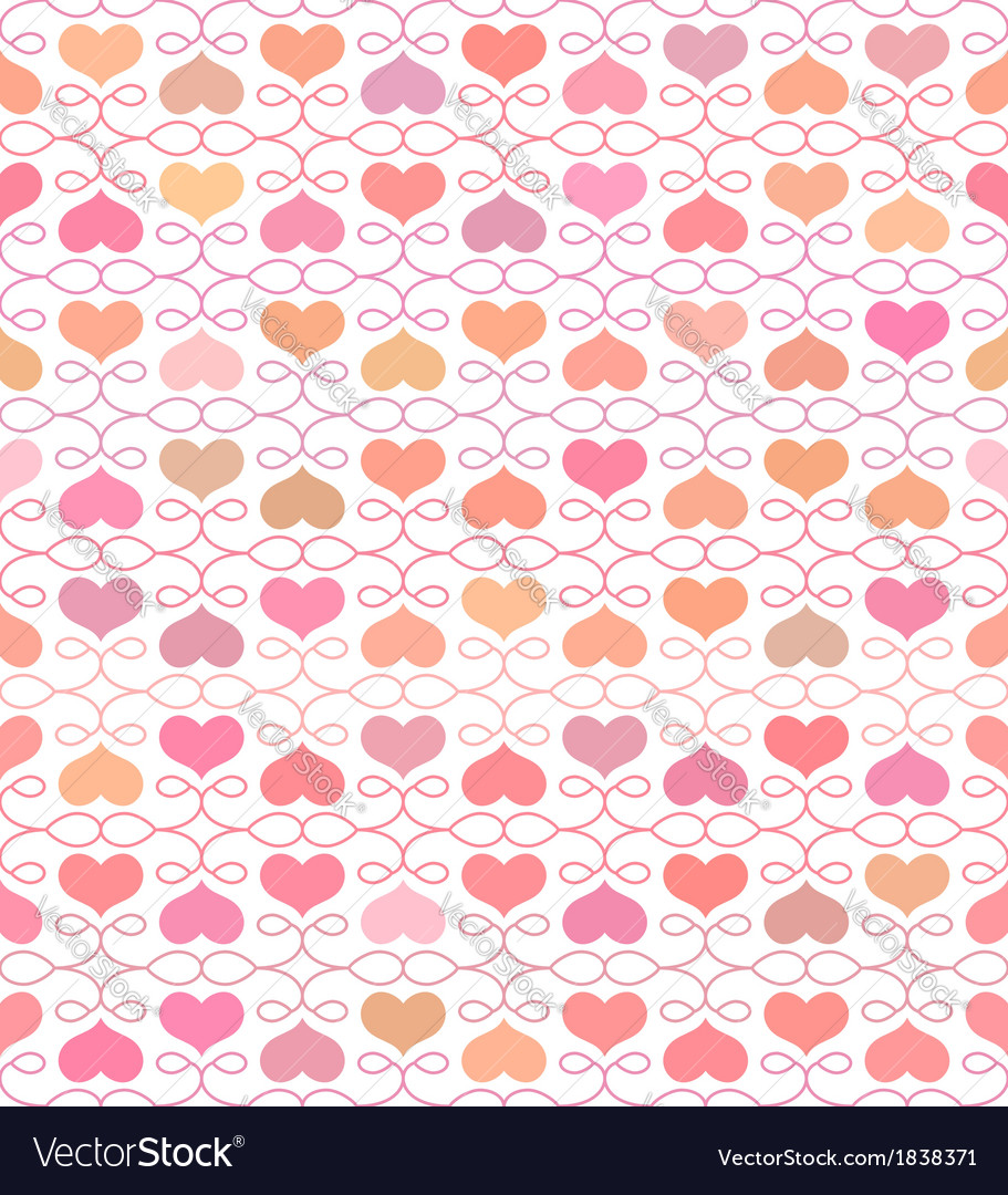 Seamless pattern with hearts Royalty Free Vector Image