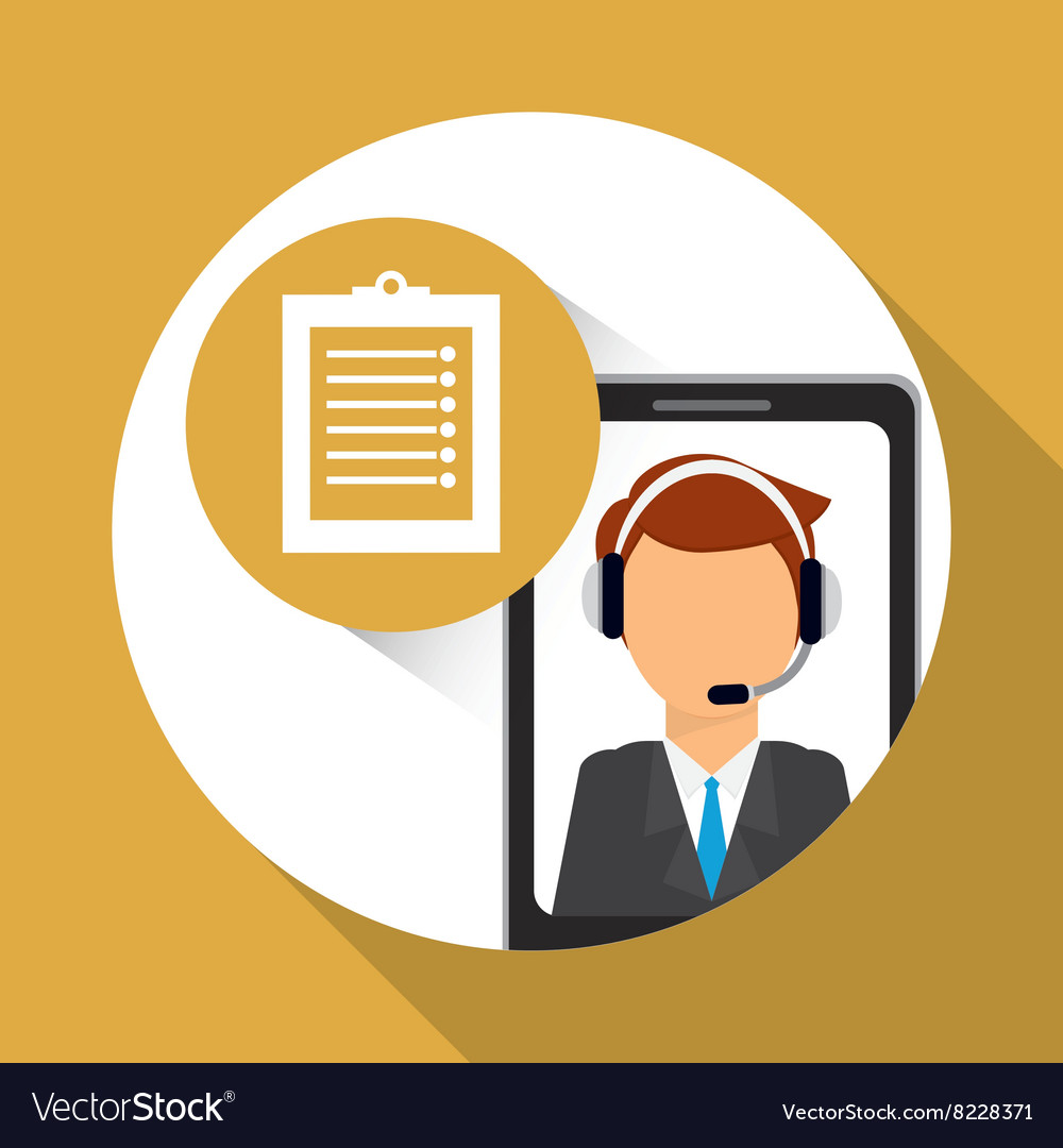 Technical service and call center icon design
