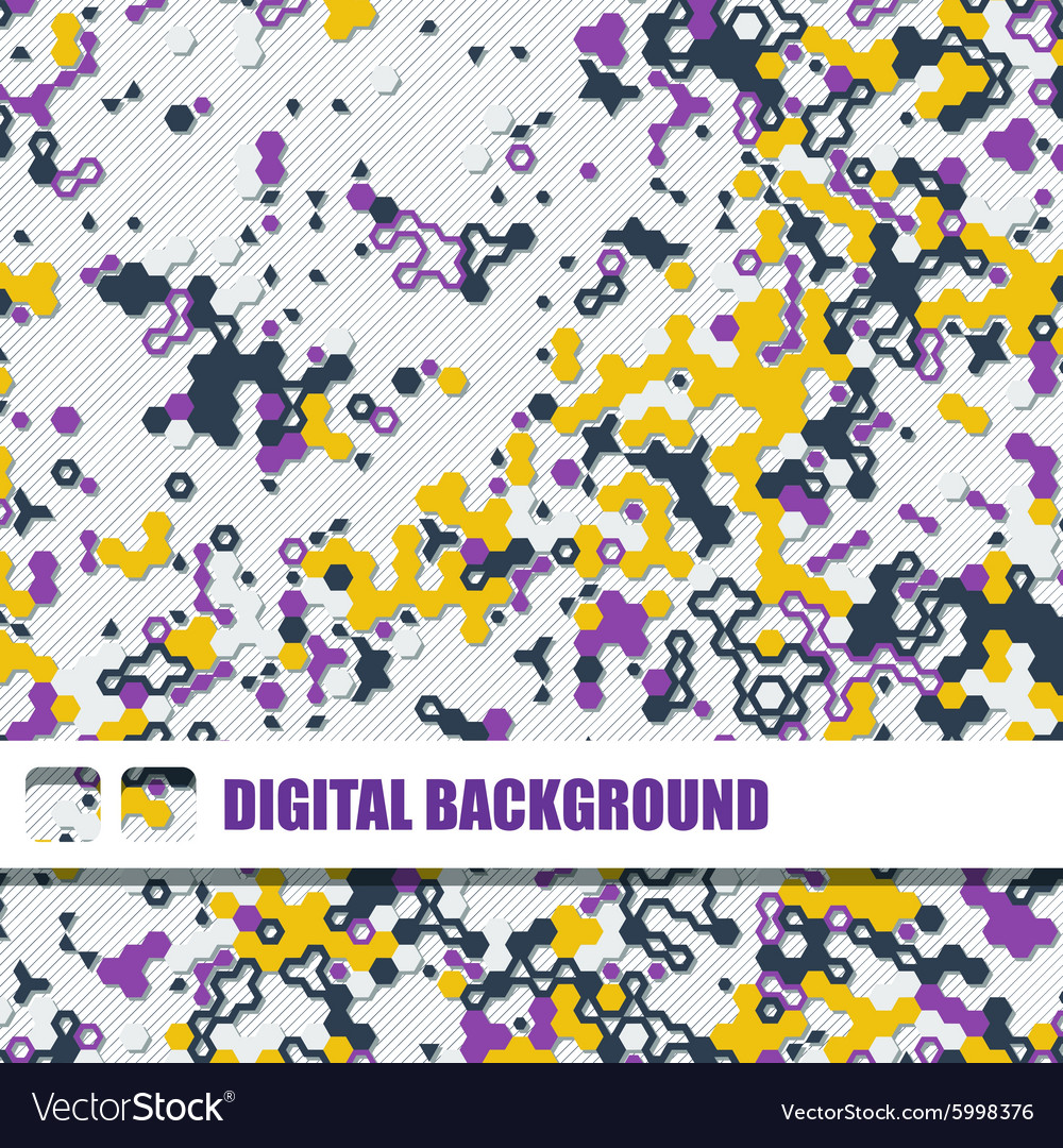 Background of different color hexagons