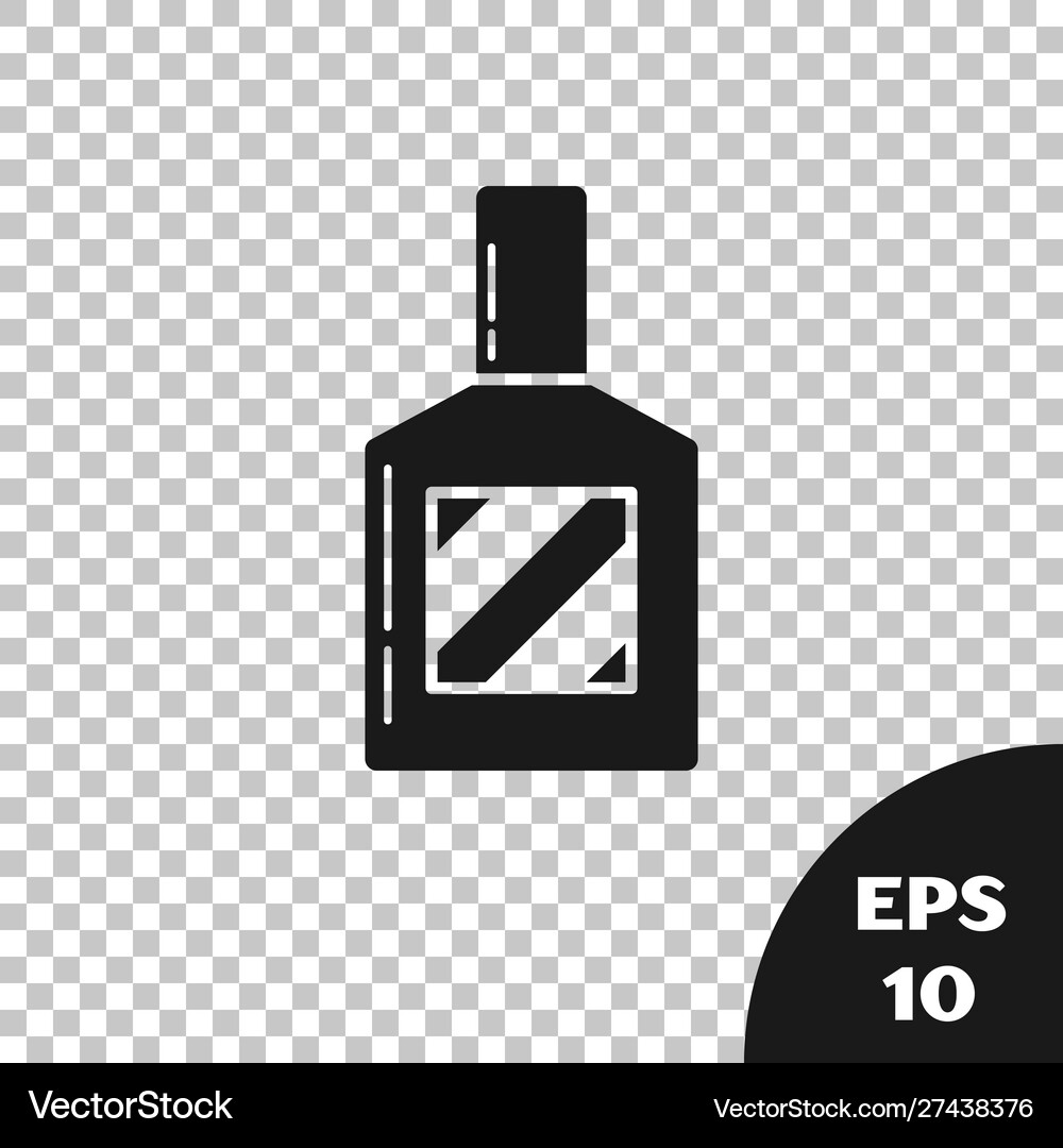 Black aftershave icon isolated on transparent Vector Image