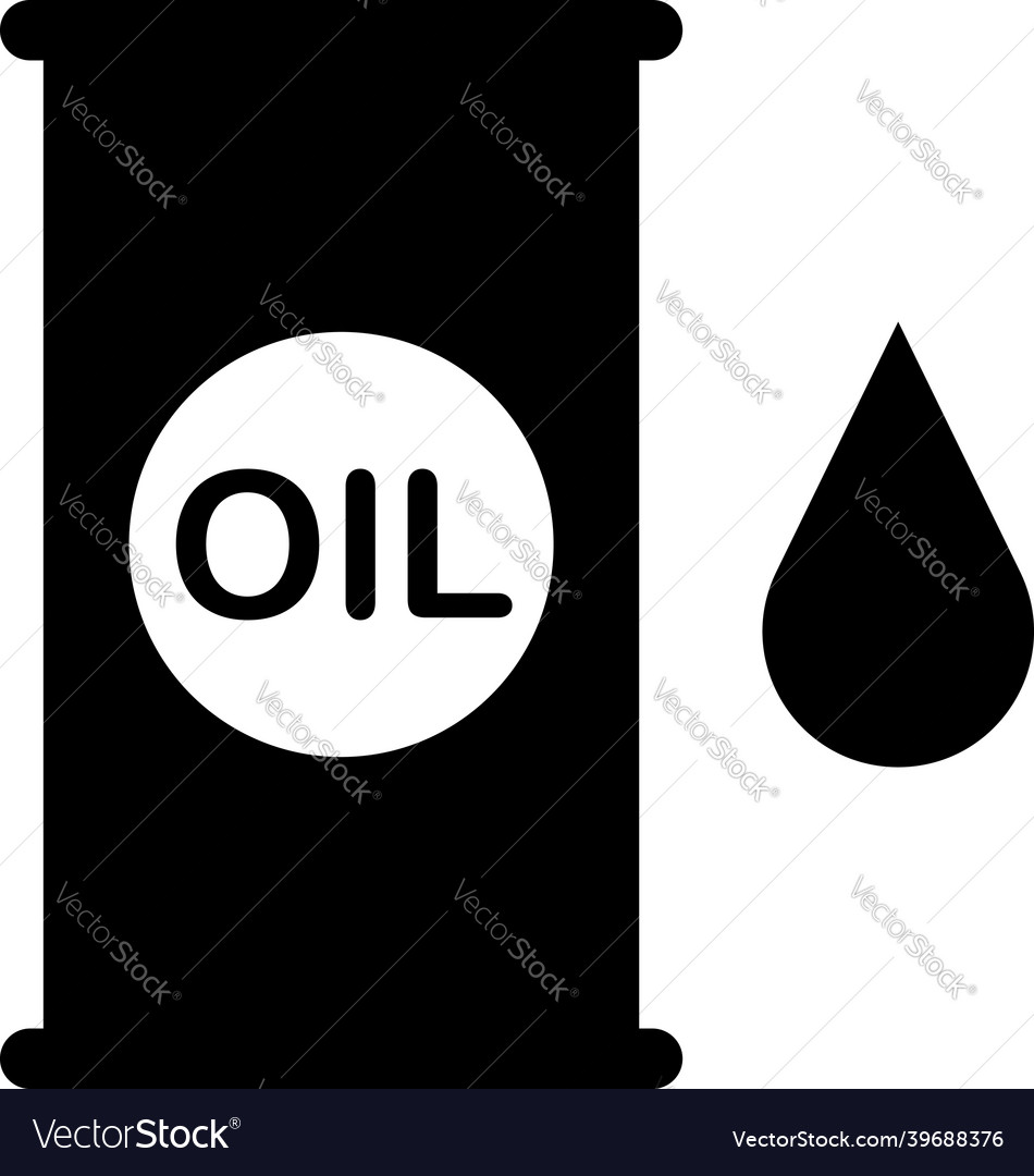 Black skirt with oil label a barrel of oil Vector Image