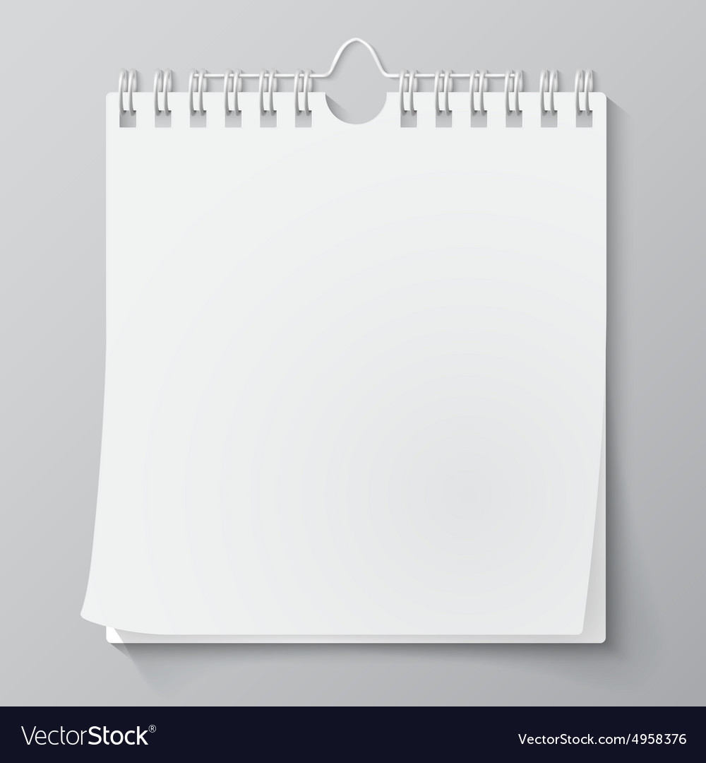 Blank wall calendar with spring