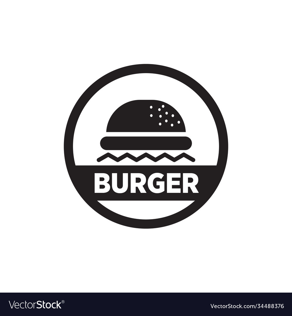 Burger Company Logo Design Template Royalty Free Vector