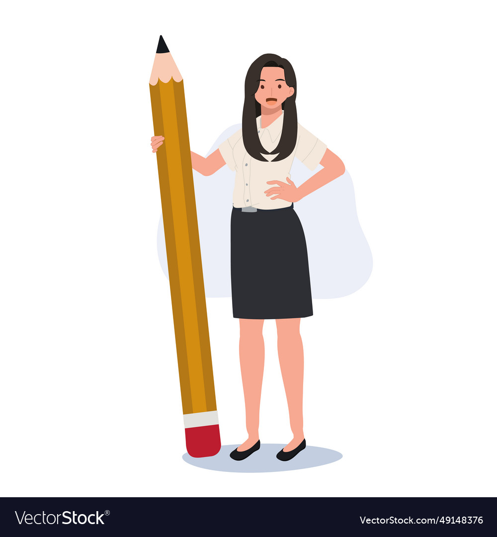 Education concept thai university student Vector Image