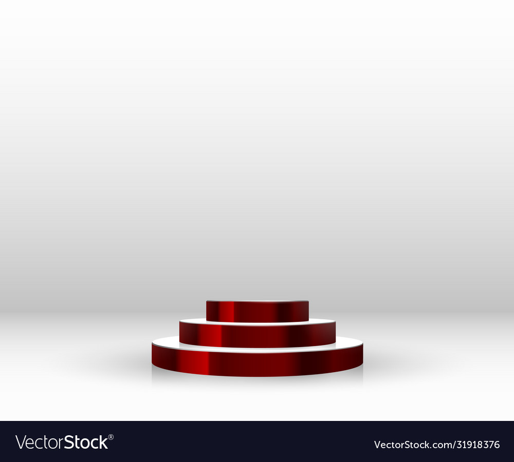 Empty round pedestal or platform for display vector image Empty round pedestal or platform for display