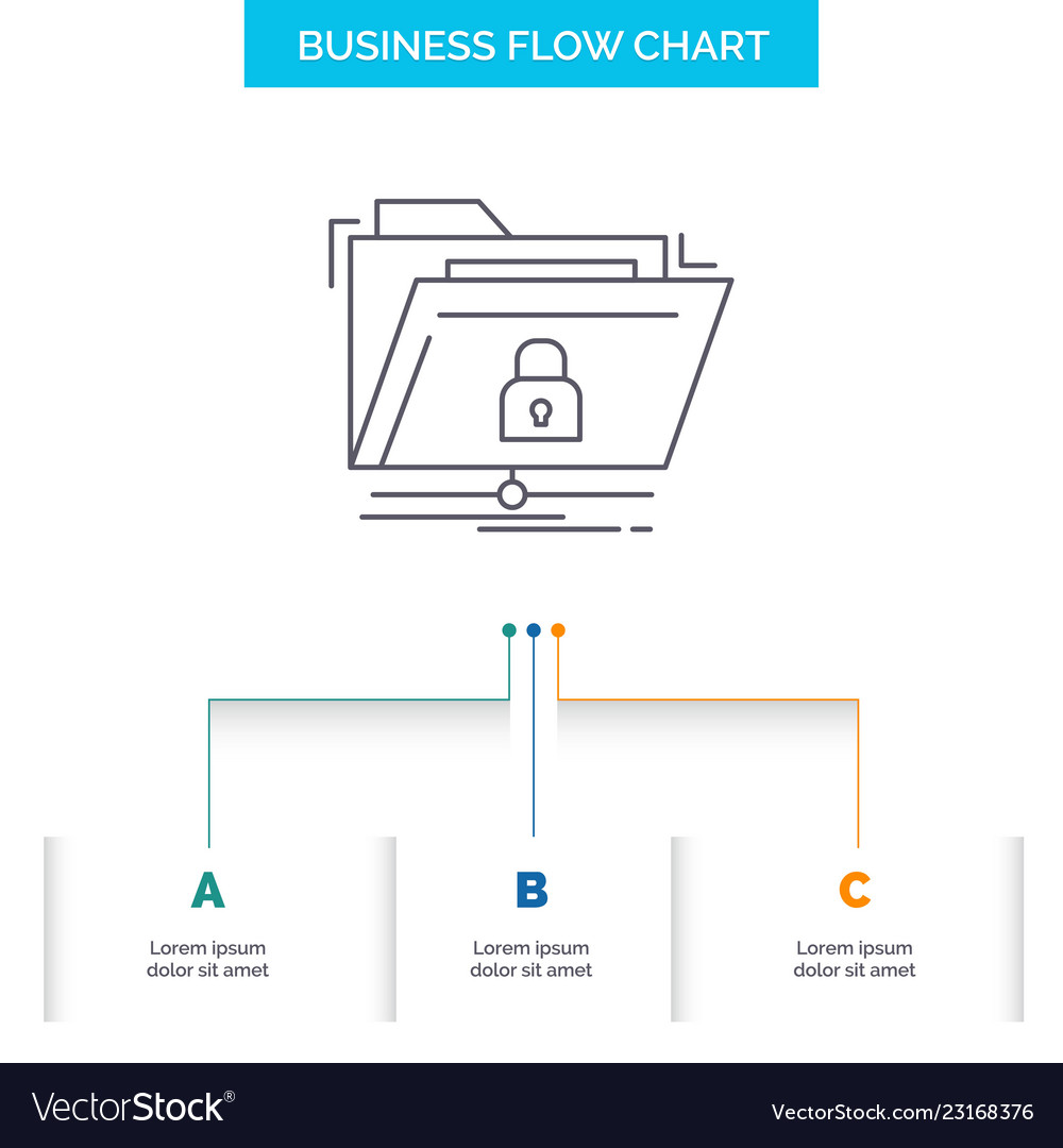 Encryption files folder network secure business vector image Encryption files folder network secure business