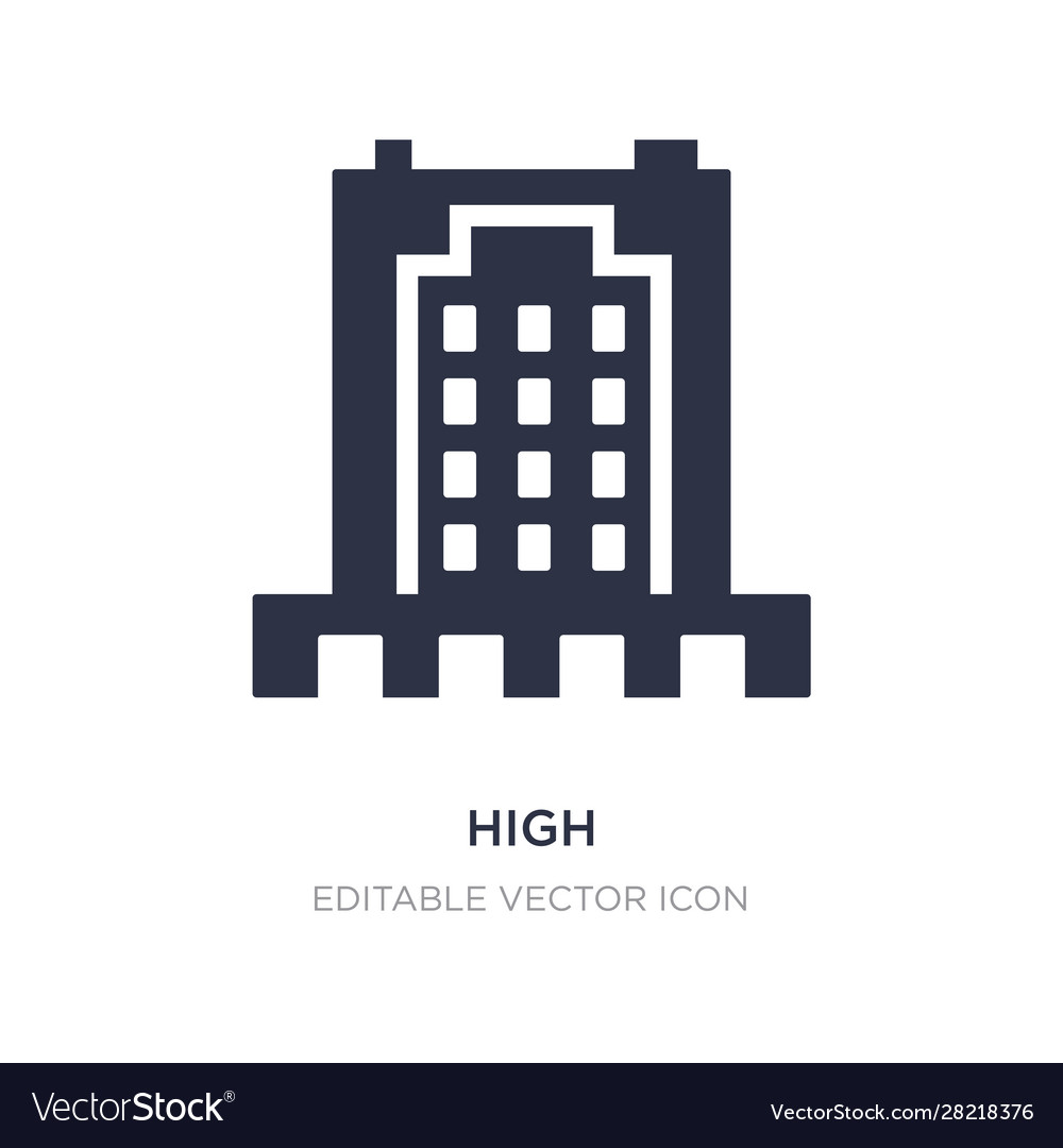 High icon on white background simple element from