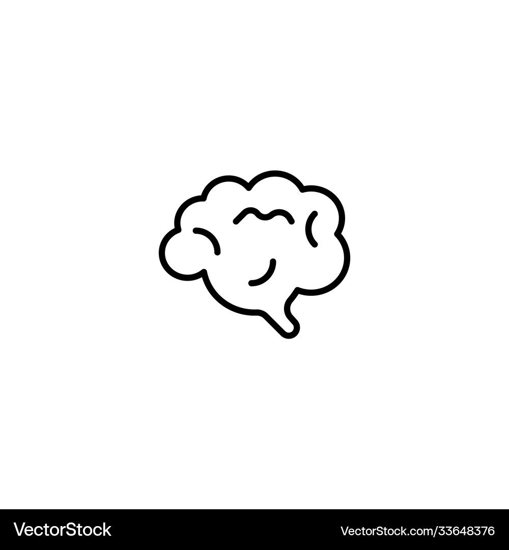 Human organs brain icon Royalty Free Vector Image