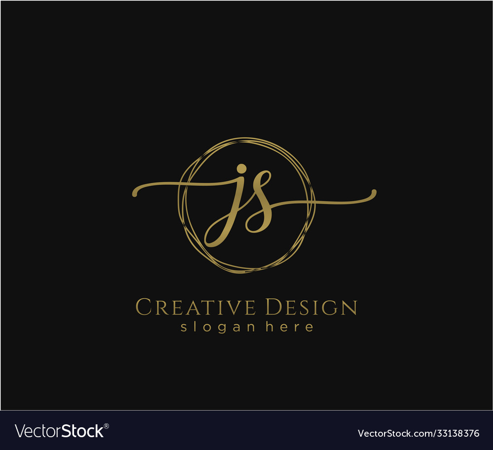 Initial js beauty monogram and elegant logo design