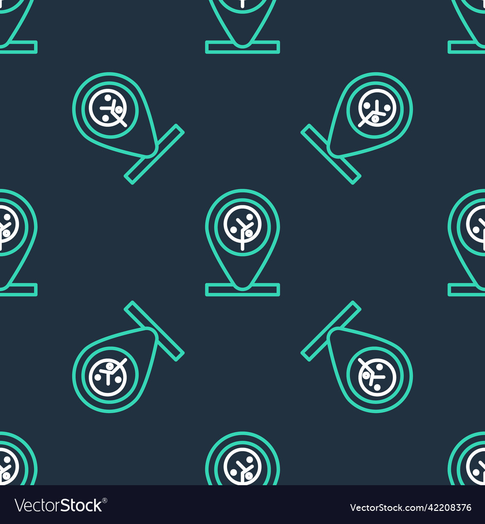 Line location and tree icon isolated seamless vector image Line location and tree icon isolated seamless