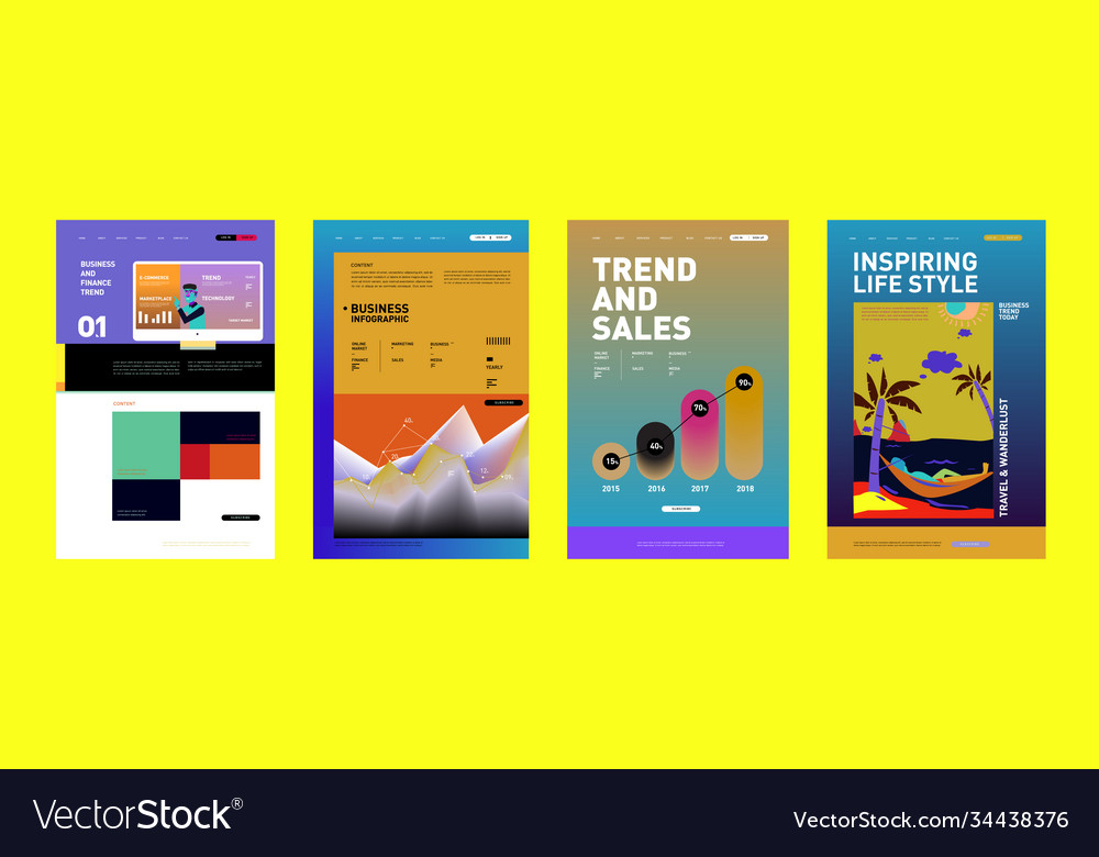 Presentation and website interface layout design
