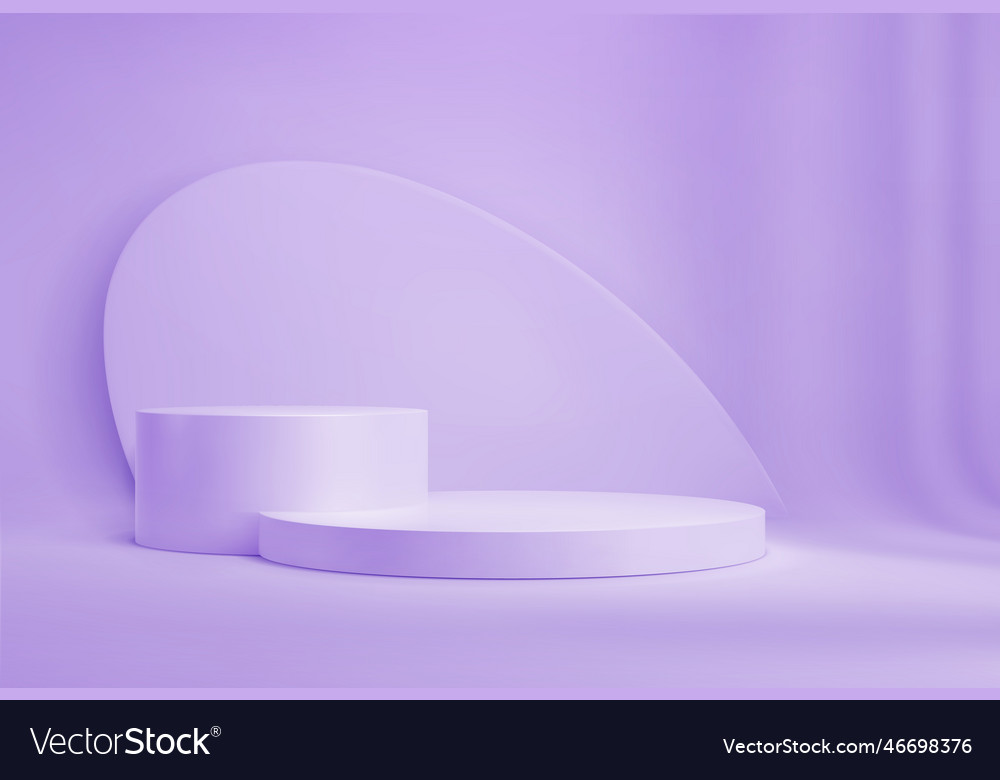 Purple podium background product display platform