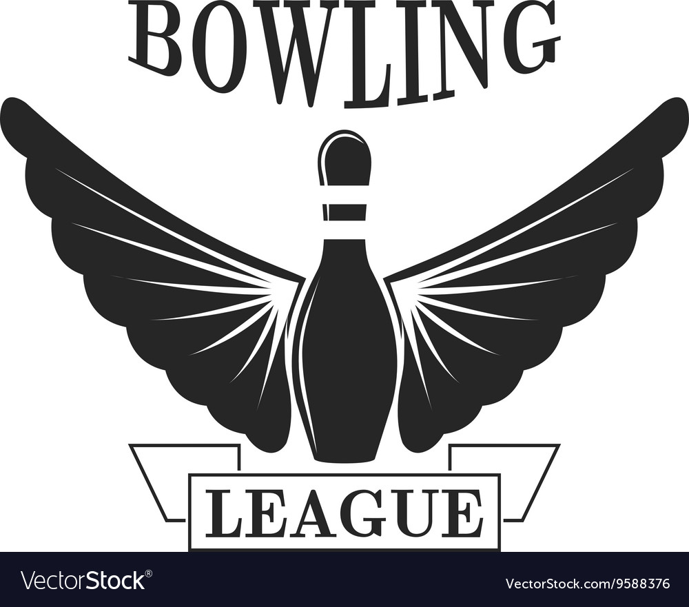 Set of bowling emblems