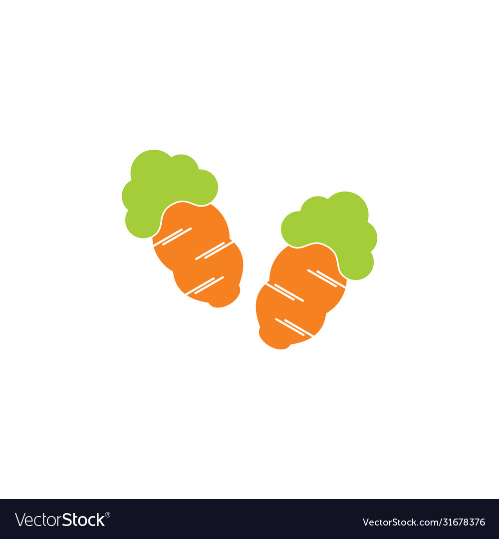 Simple Carrot Colorful Design Symbol Royalty Free Vector 4031