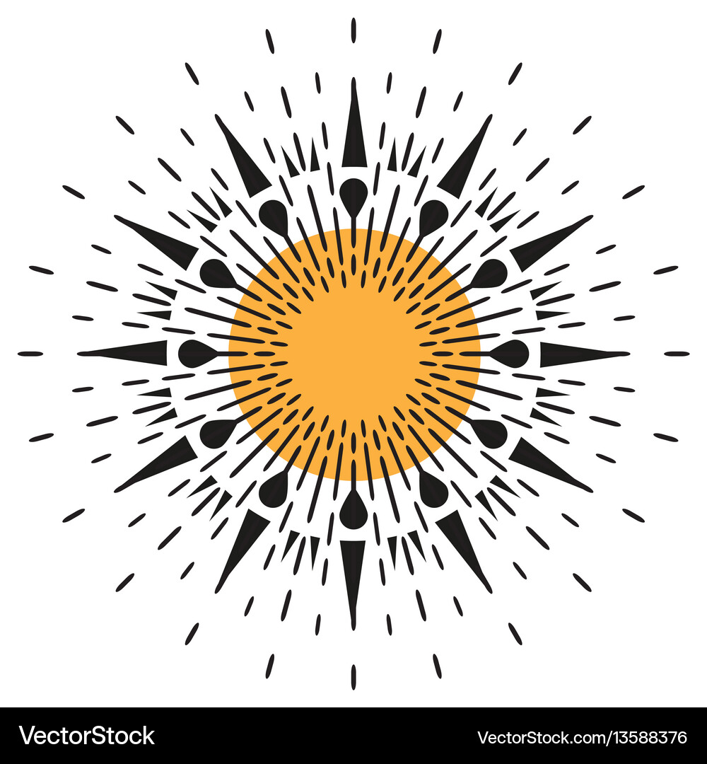 Sun icon isolated Royalty Free Vector Image - VectorStock