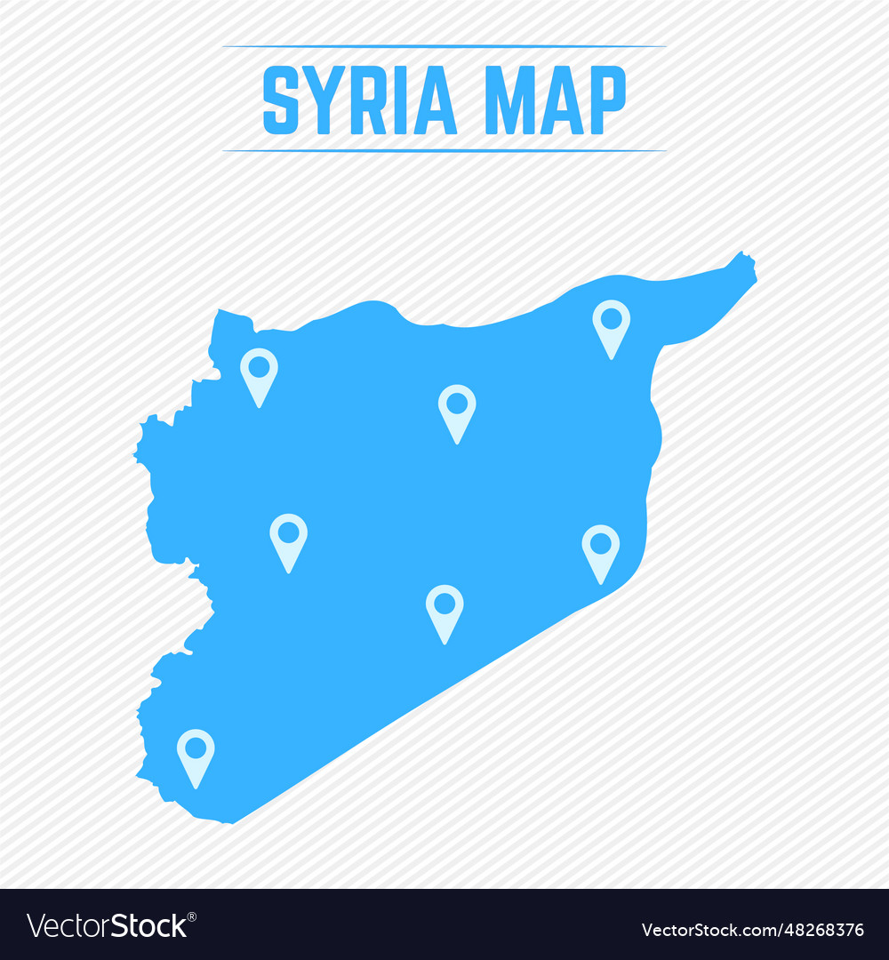 Syria simple map with icons