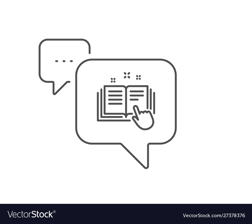 Technical documentation line icon instruction