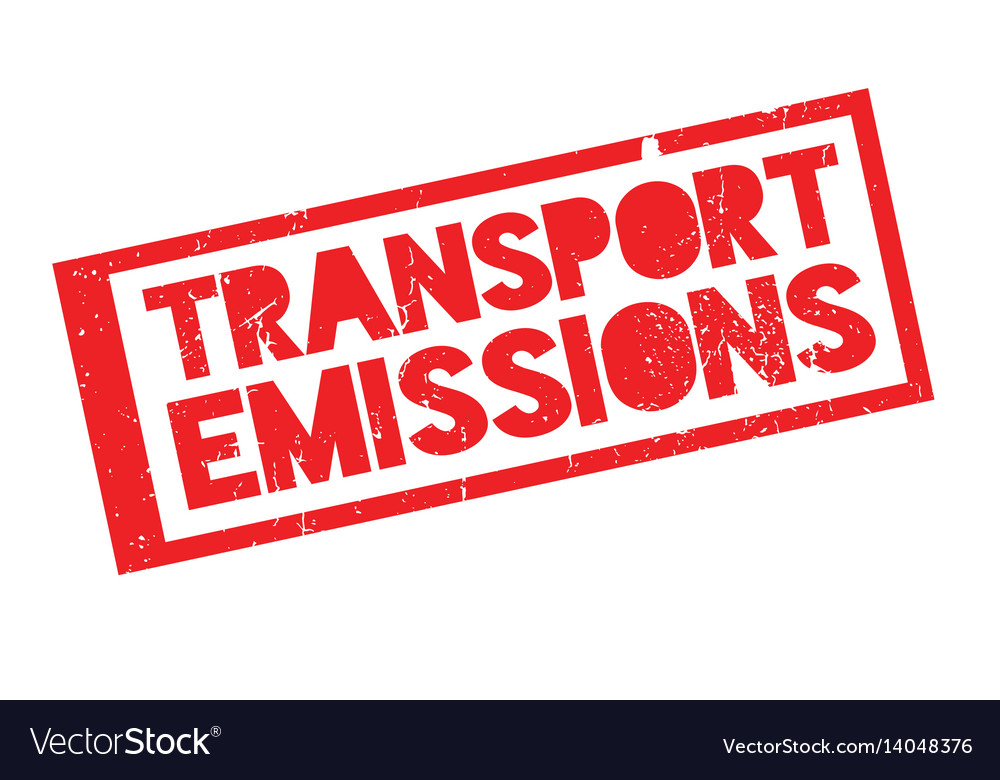 Transport emissions rubber stamp Royalty Free Vector Image