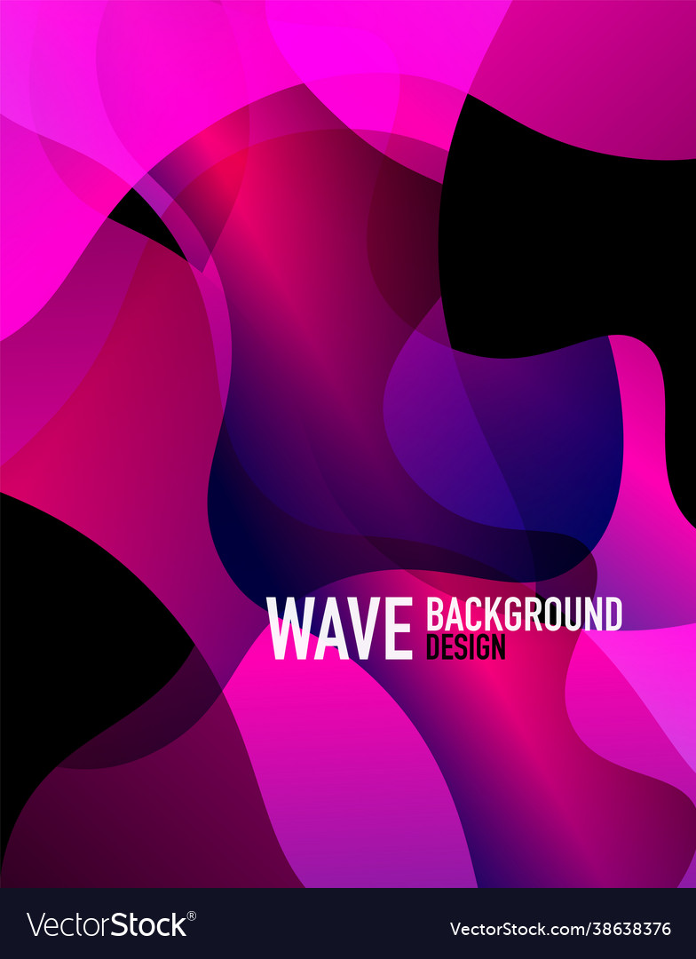 Vertical fluid gradient wave abstract background vector image Vertical fluid gradient wave abstract background