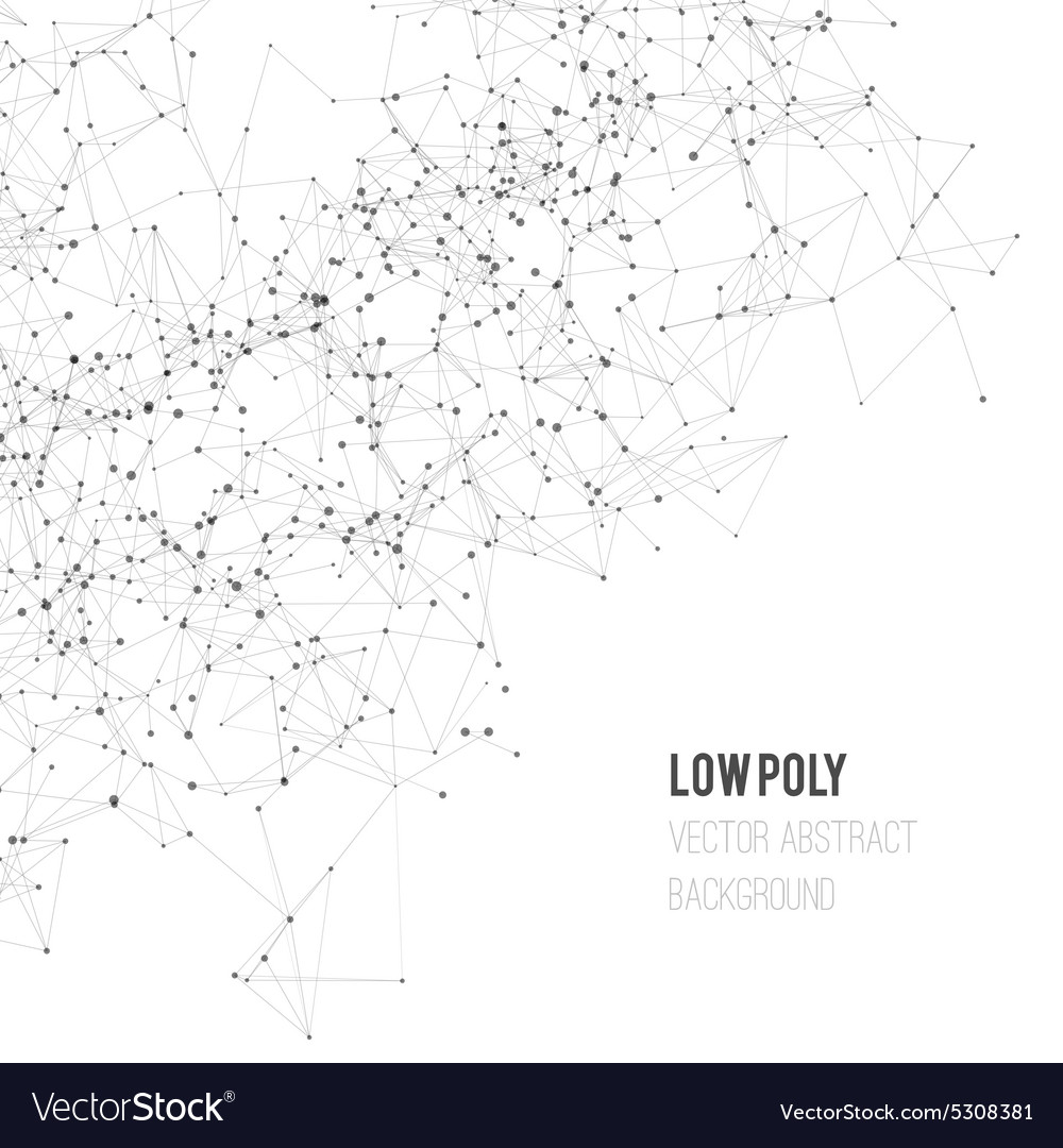 Abstract mesh background with circles lines Vector Image