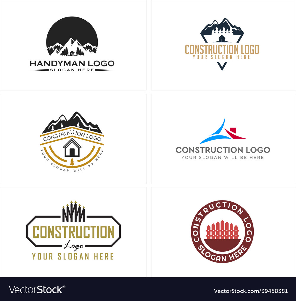 Construction & Building Logo Set