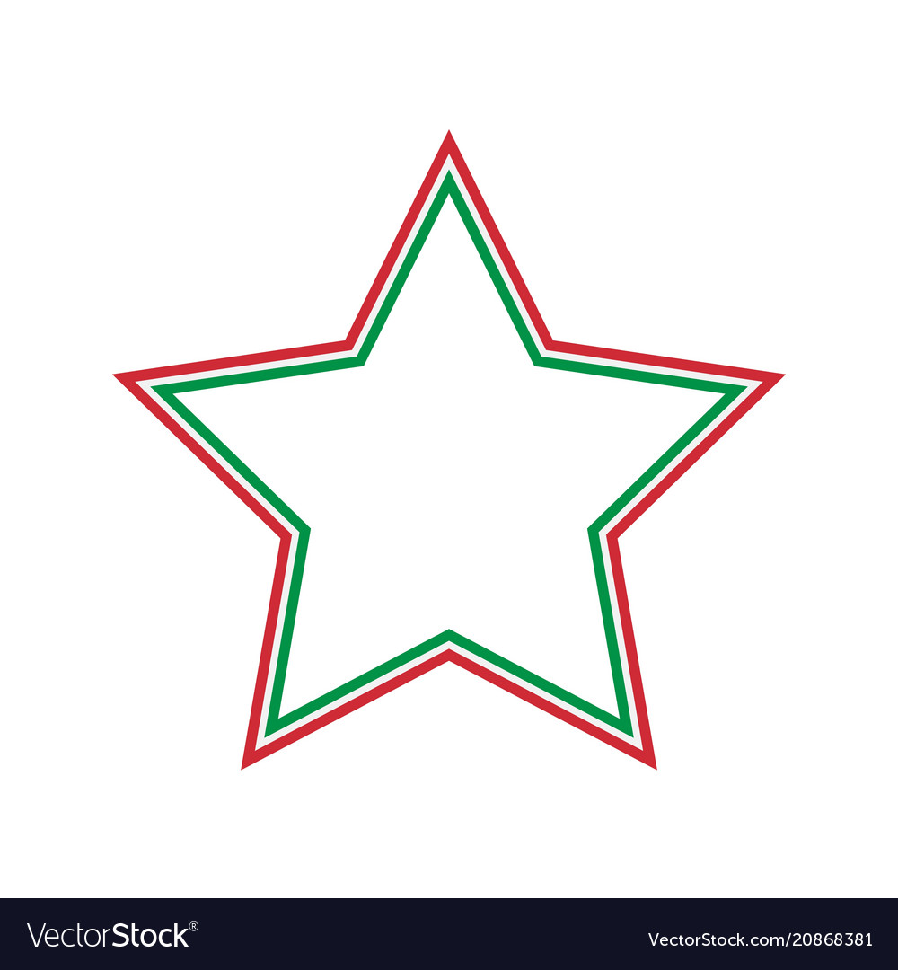 Flat style retro star icon vector image Flat style retro star icon