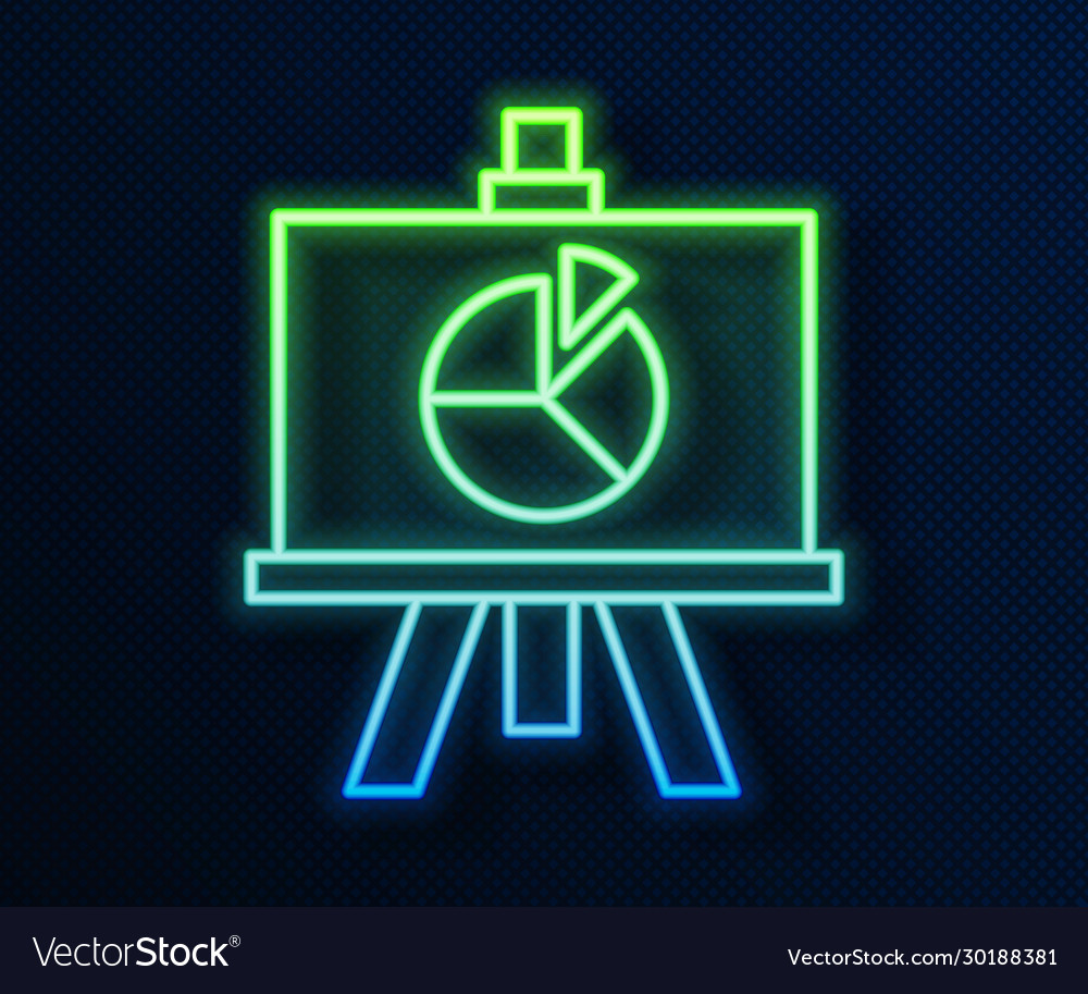 Glowing neon line xyz coordinate system icon vector image Glowing neon line xyz coordinate system icon