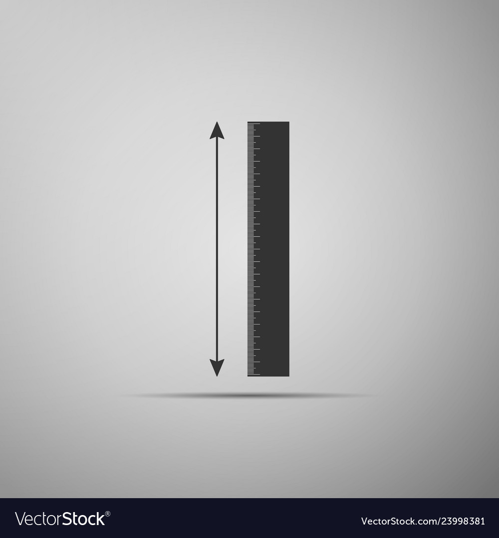 Measuring height and length icon isolated Vector Image