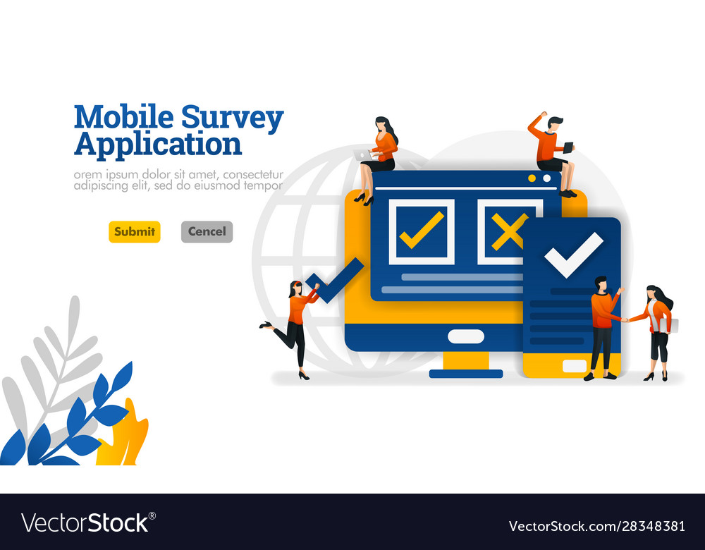 Mobile survey application to choose agree