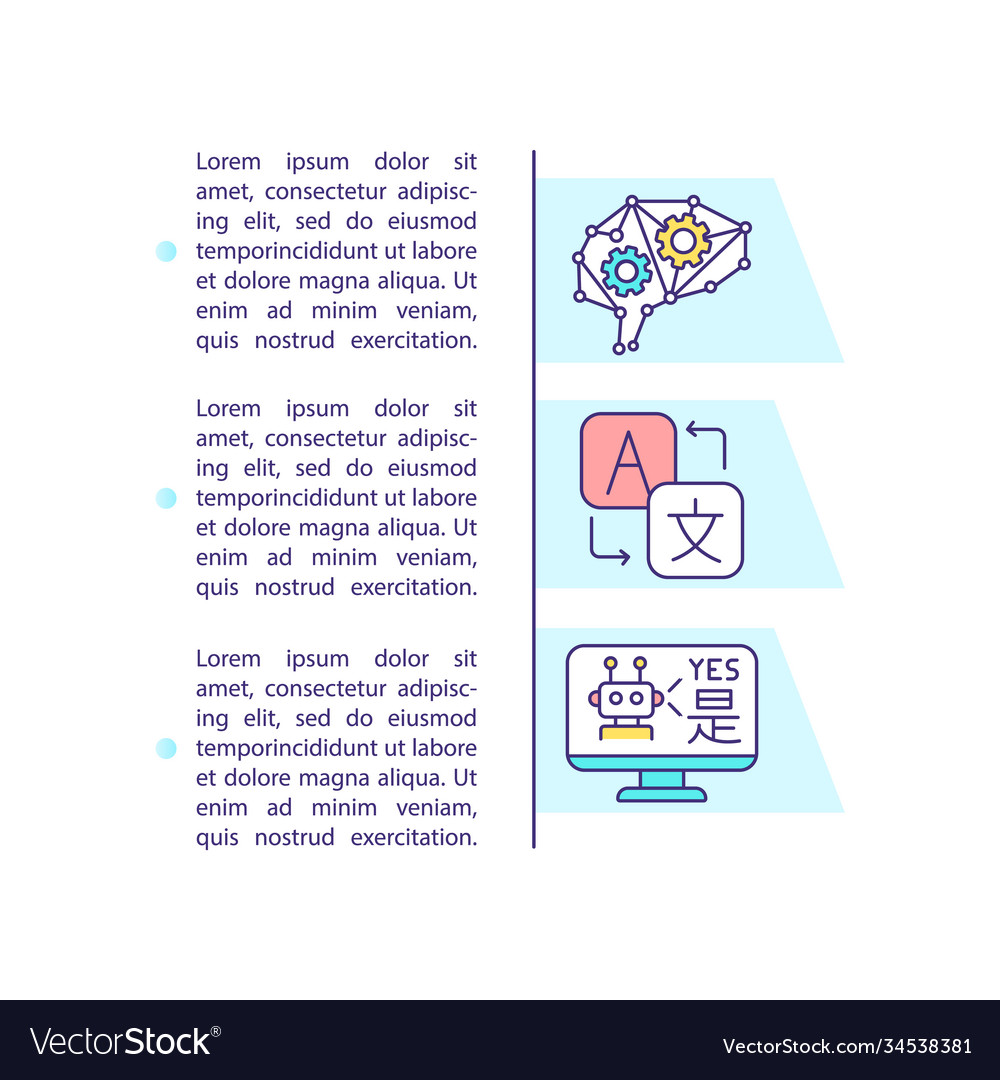 Natural language processing concept icon with text