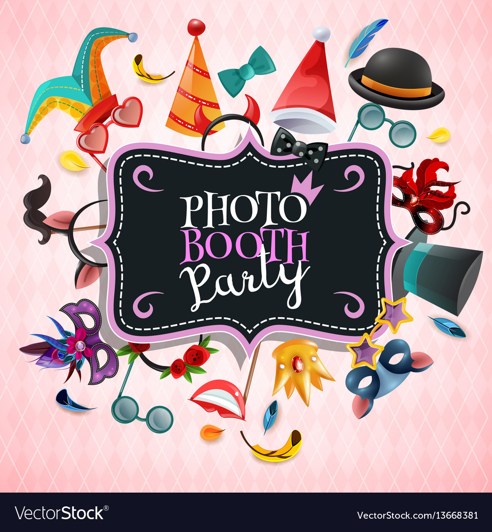 Photo booth party background Royalty Free Vector Image