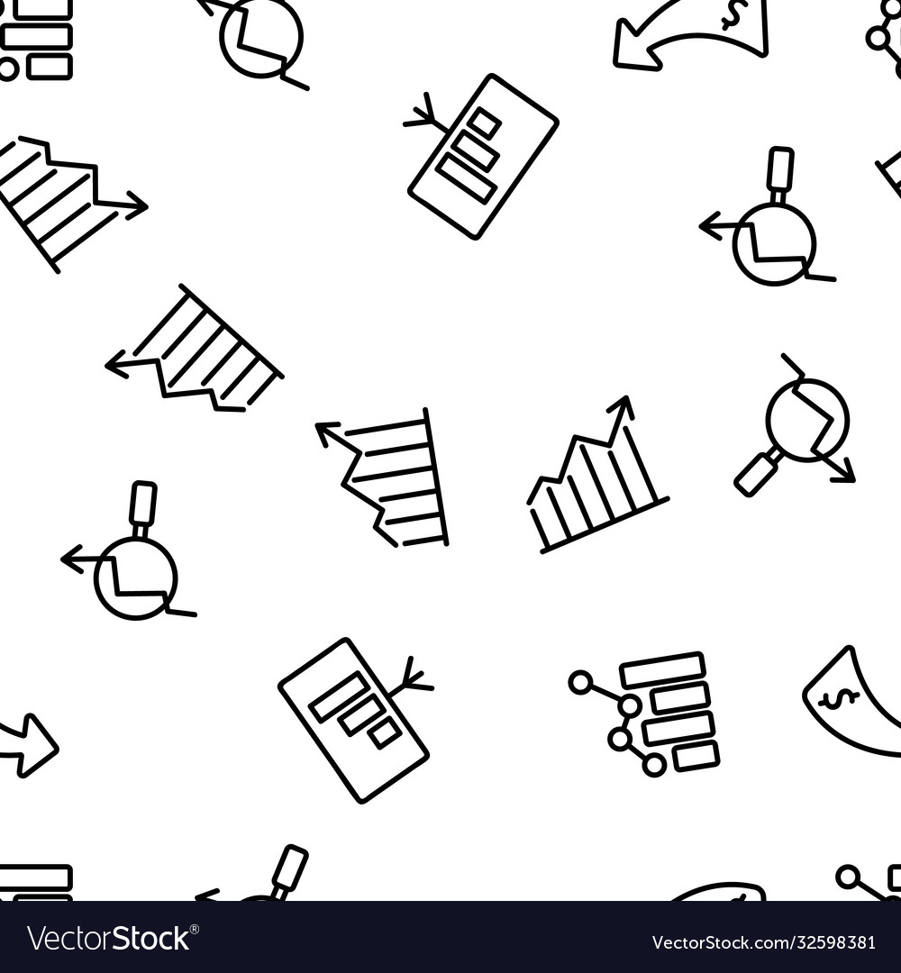 Progress grow graphs seamless pattern vector image Progress grow graphs seamless pattern