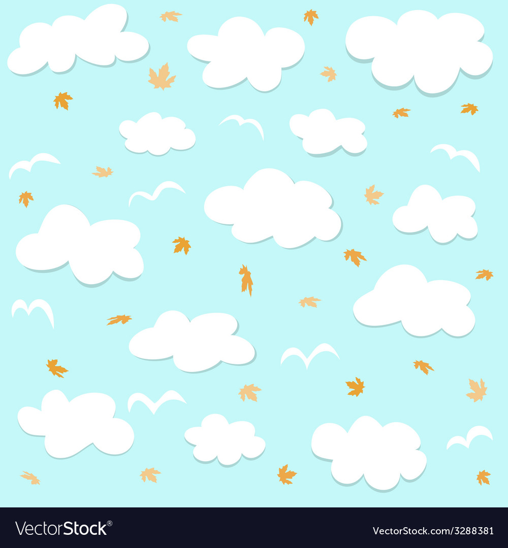 Seamless pattern with clouds