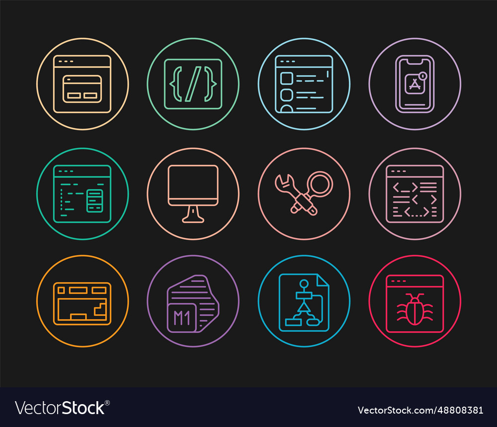 Zeile System Bug Software Browser-Dateien vector image Zeile System Bug Software Browser-Dateien