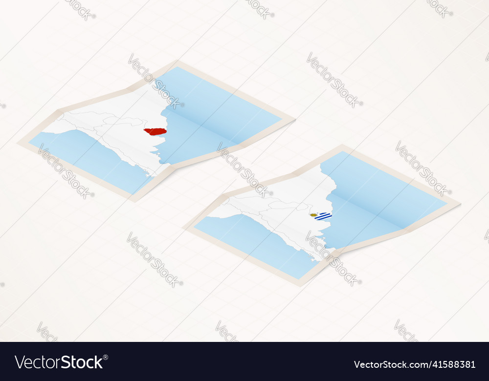 Two versions of a folded map uruguay