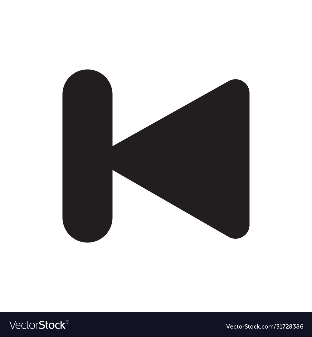 Back icon simple sign for web site and mobile app vector image Back icon simple sign for web site and mobile app
