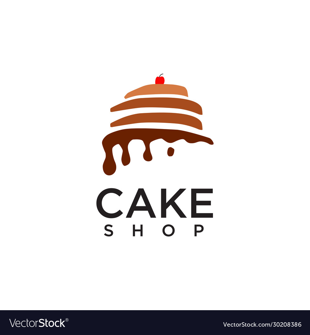 chocolate cake with cherries | Logo Template by LogoDesign.net