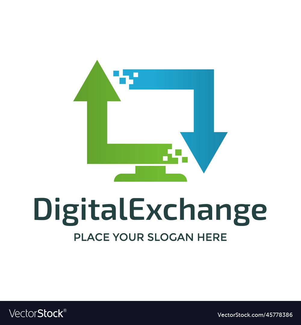 Digital exchange logo template this design use Vector Image