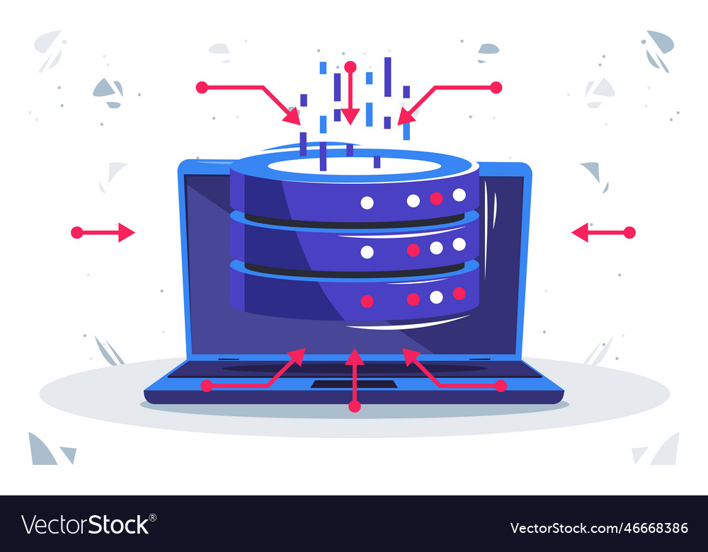 Disks for storing information on a laptop vector image Disks for storing information on a laptop