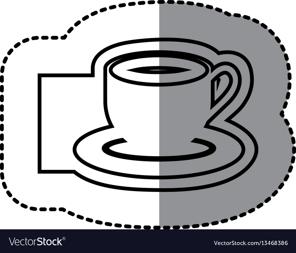 Figure emblem cup with plate icon