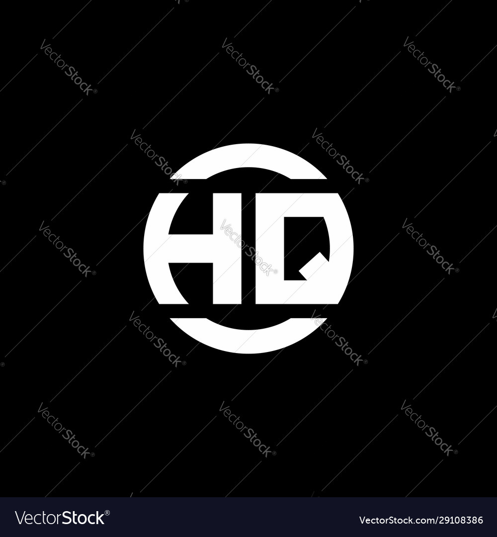 Hq logo monogram isolated on circle element