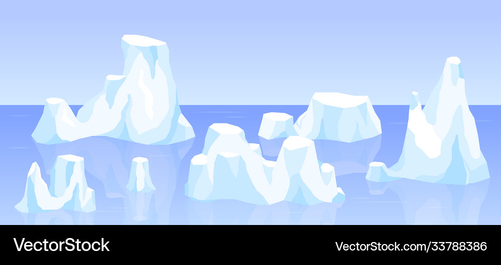 Ice mountain iceberg Royalty Free Vector Image