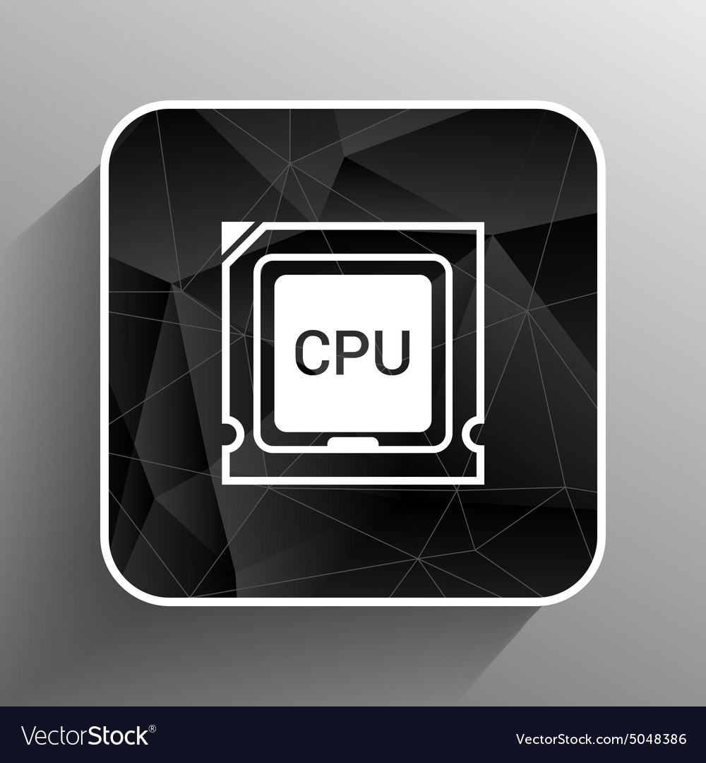 Icon of cpu microprocessor sign symbol process