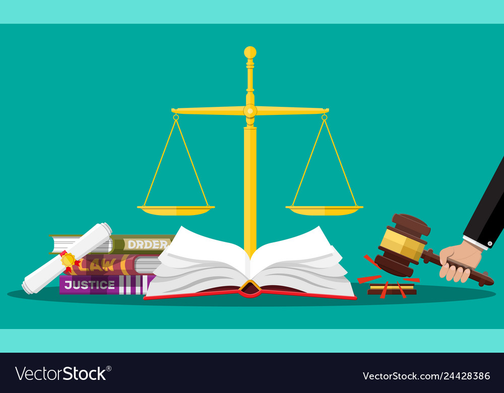 Justizwaagen & Rechtsbücher