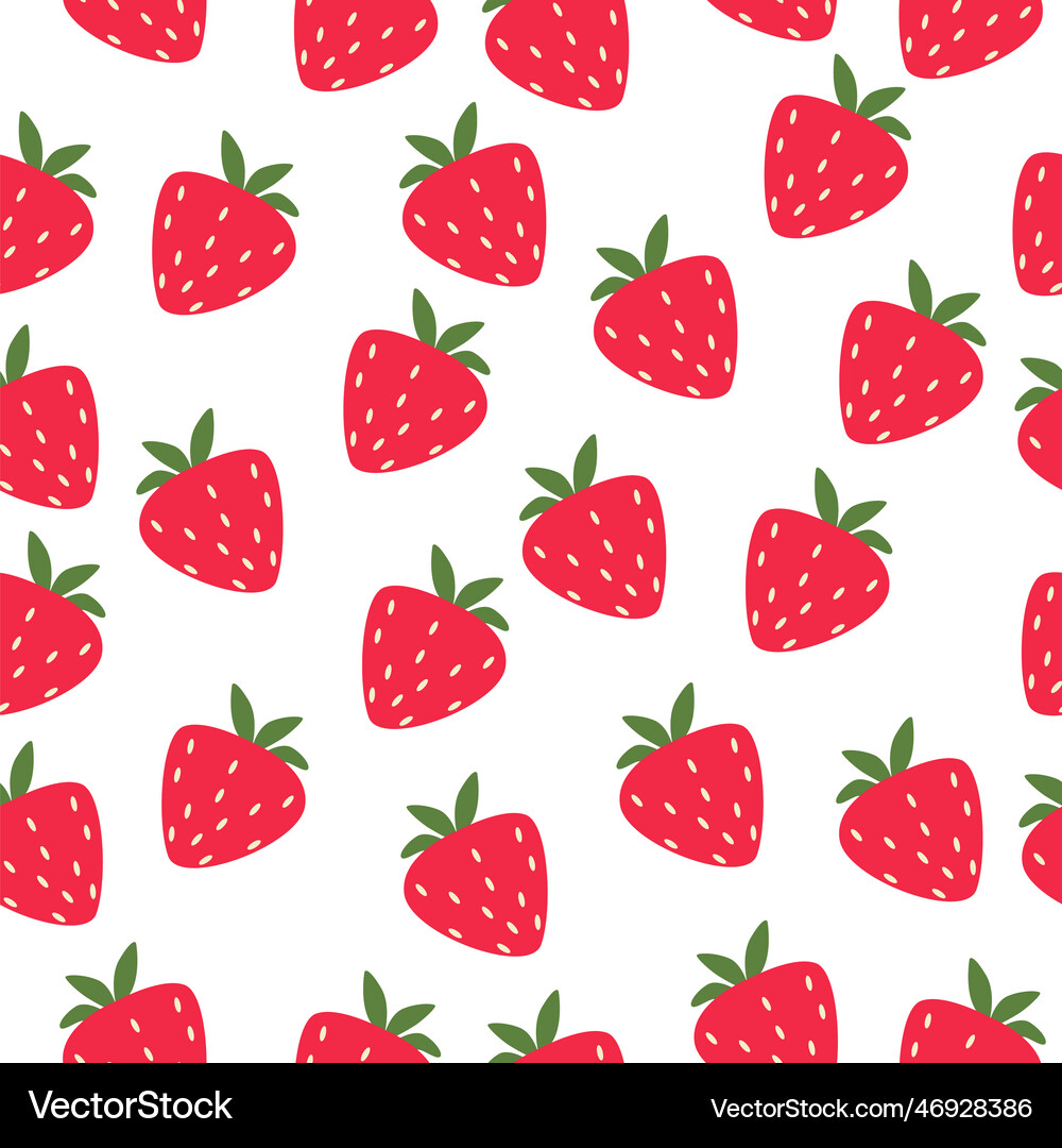Seamless pattern with strawberries Royalty Free Vector Image