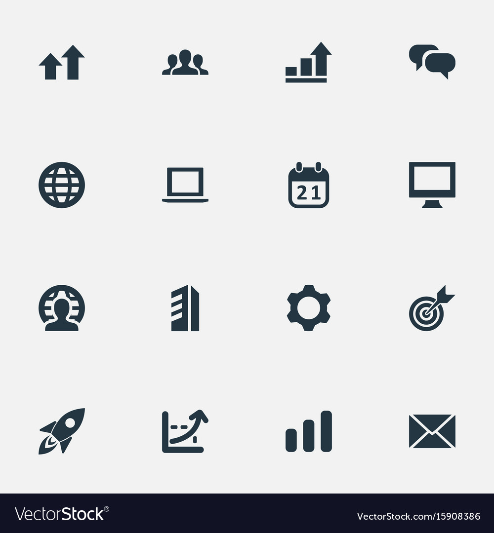 Set of simple startup icons